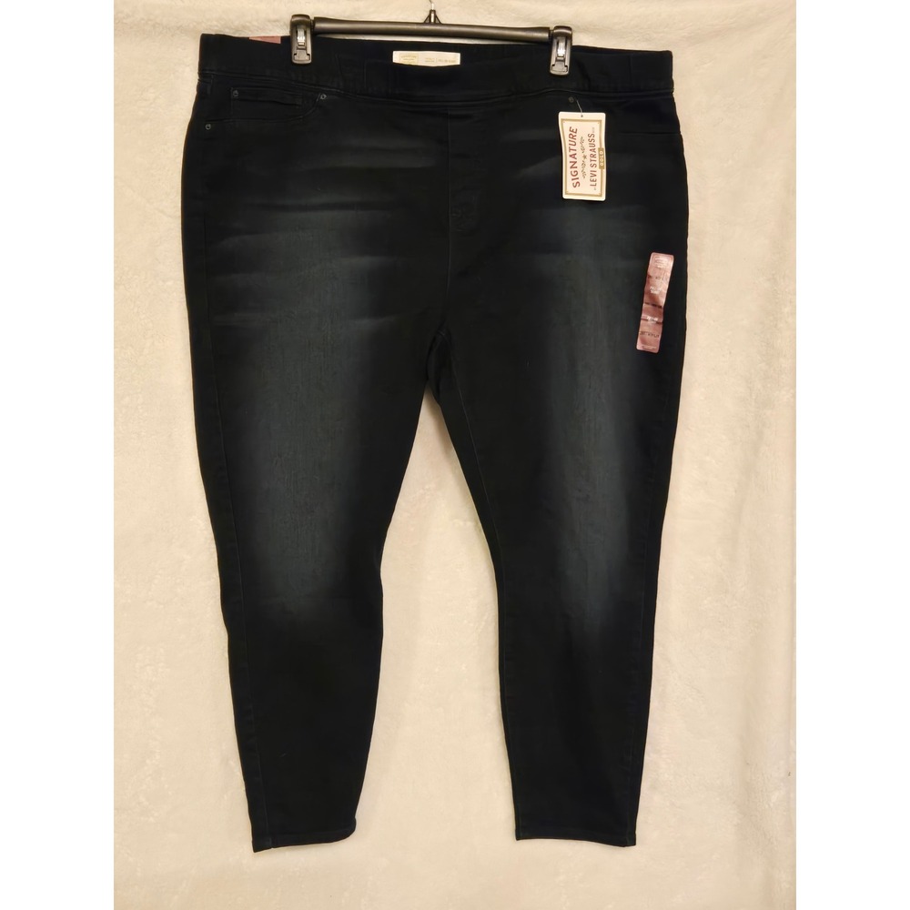 Signature Levi Strauss Gold Womens 28S Pull-On Skinny Jeans Dark Wash Shaping